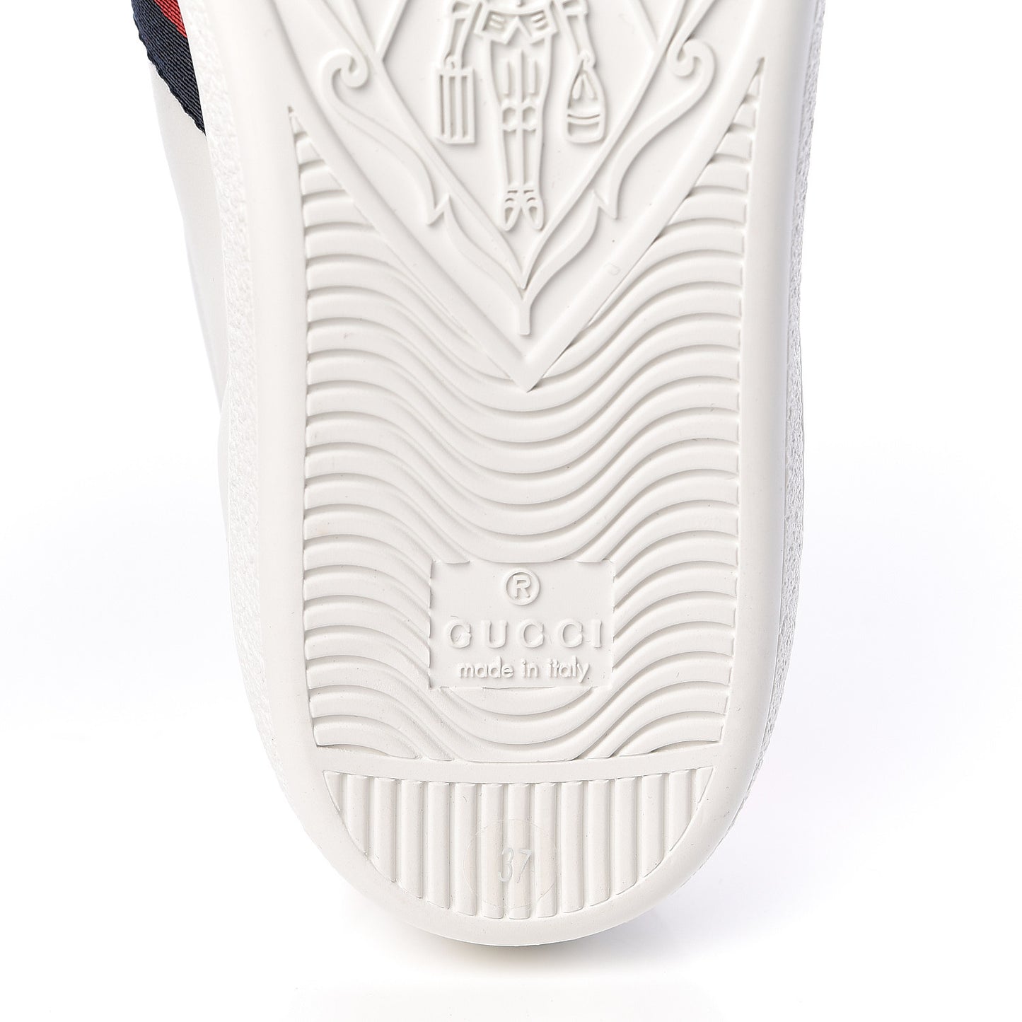 Calfskin Ayers Web Dagger Embroidered Womens Ace Sneakers 37 White