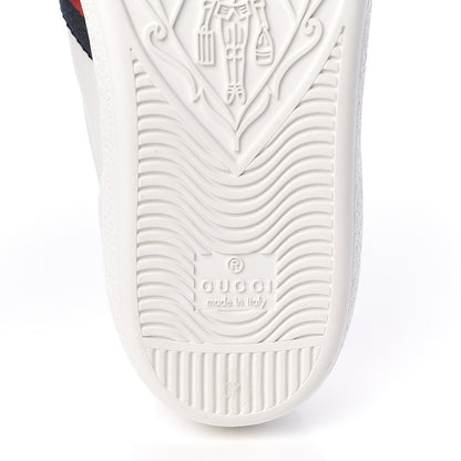 Gucci Calfskin Ayers Web Dagger Embroidered Womens Ace Sneakers 37 White 8 of 11