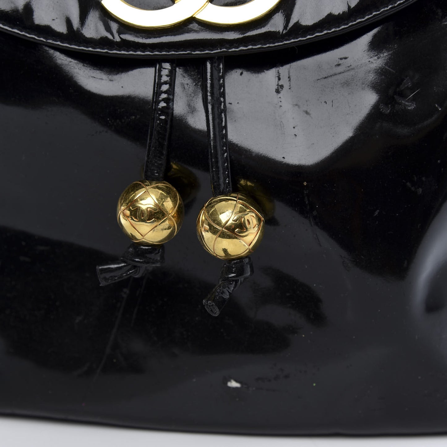 Patent CC Drawstring Backpack Black