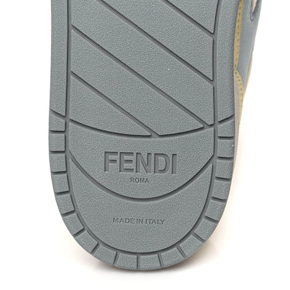 Fendi Suede Vitello Fendi Match Low Top Sneakers 37 Straw Azzurro Poison Connecticut 6 of 9