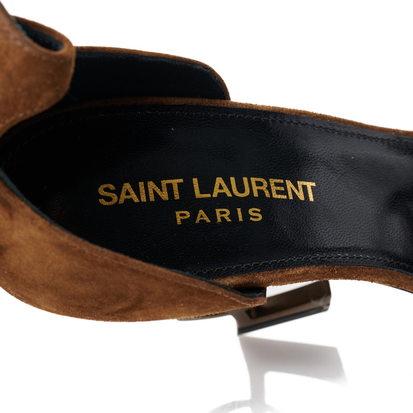 Suede Calfskin Opyum 110 Sandals 37.5 Cachemere Gold