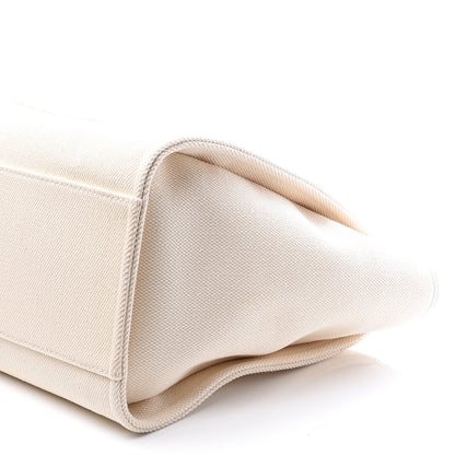 Chanel Canvas Pearl Medium Deauville Tote Ecru Beige 8 of 9