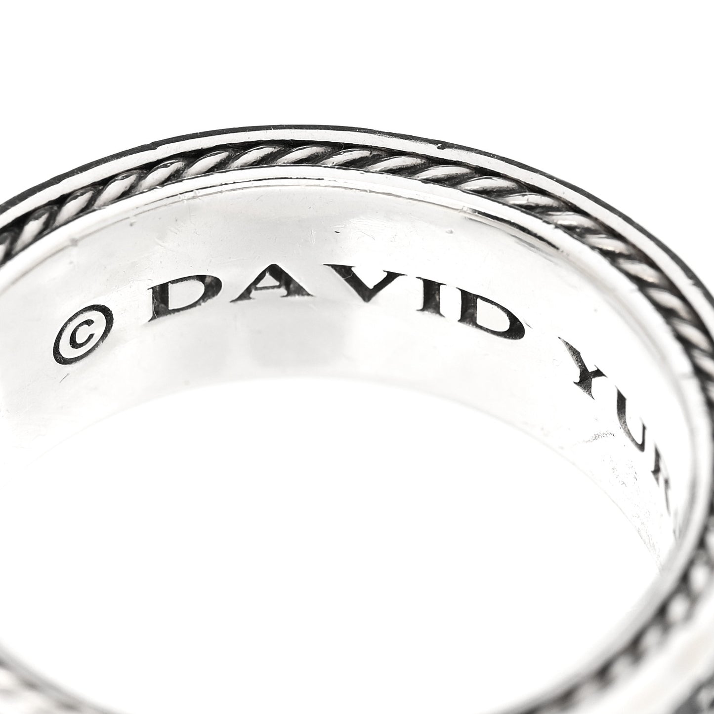 Sterling Silver Black Diamond Streamline Three-Row Band Ring 61 9.75