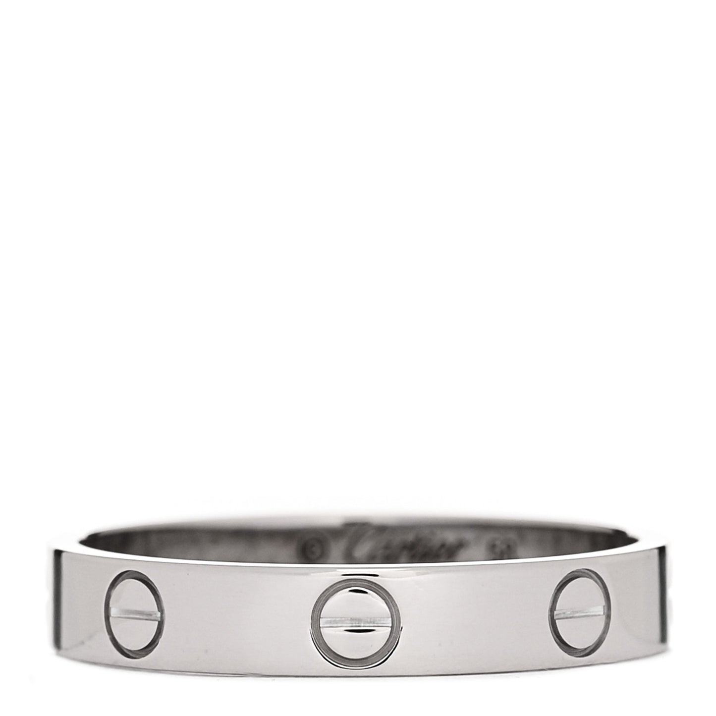 18K White Gold 3.5mm LOVE Wedding Band Ring 58 8.25