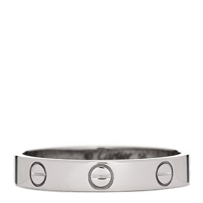Cartier 18K White Gold 3.5mm LOVE Wedding Band Ring 58 8.25 1 of 5