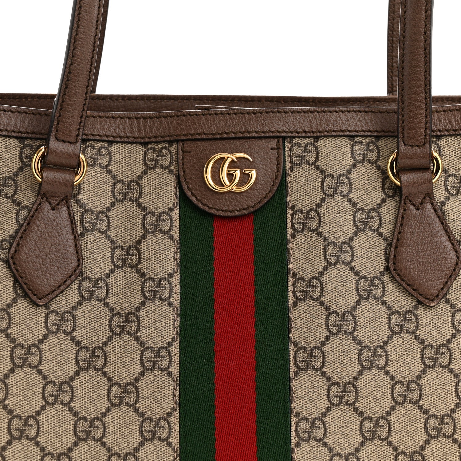 Gucci GG Supreme Monogram Medium Ophidia Shopping Tote Brown 8 of 10
