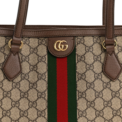 Gucci GG Supreme Monogram Medium Ophidia Shopping Tote Brown 8 of 10