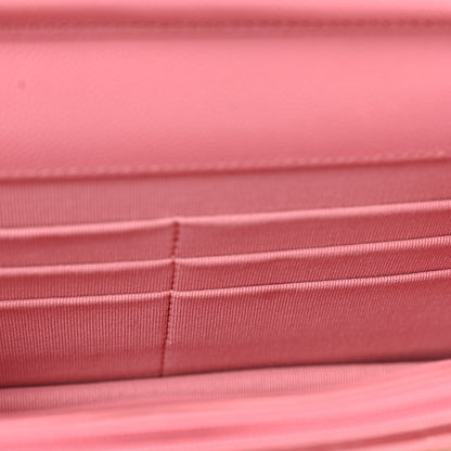 Chanel Caviar Quilted Wallet on Chain WOC Pink 12 of 15