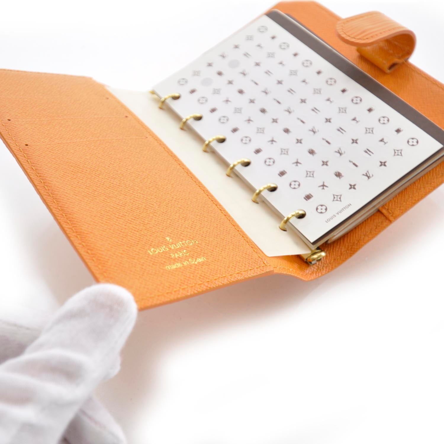 Louis Vuitton Epi Small Ring Agenda Cover Mandarin 6 of 24
