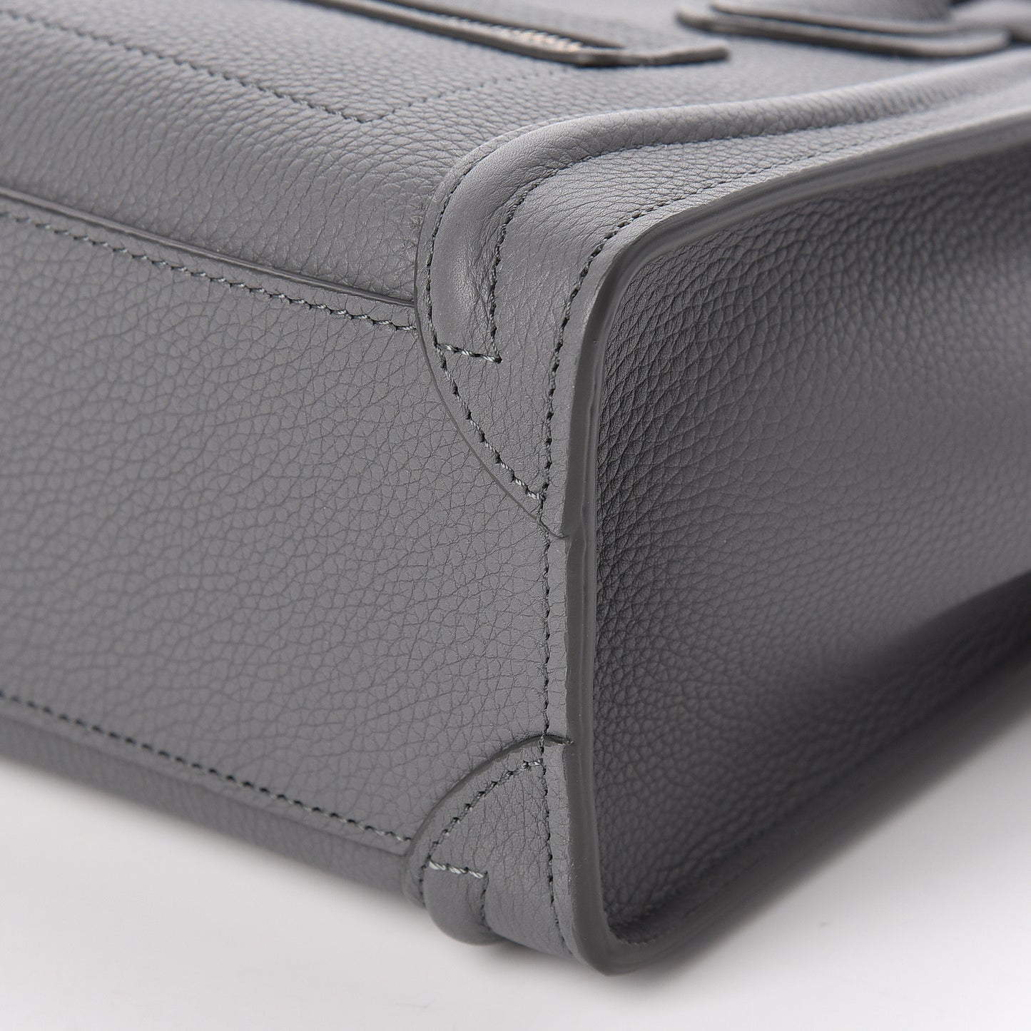 Baby Drummed Calfskin Nano Luggage Kohl