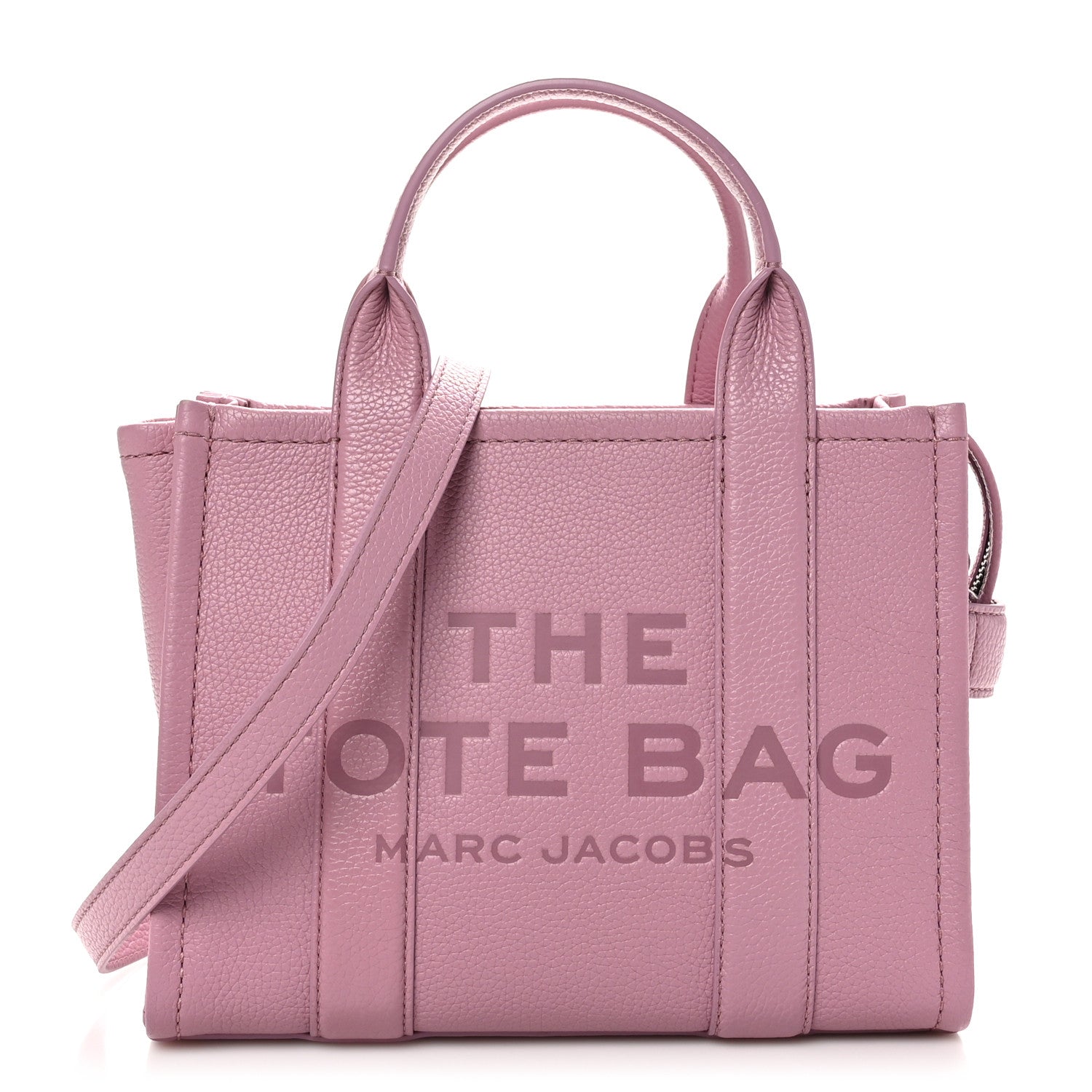 Marc Jacobs Grained Calfskin Small The Tote Bag Lilas 1 of 9
