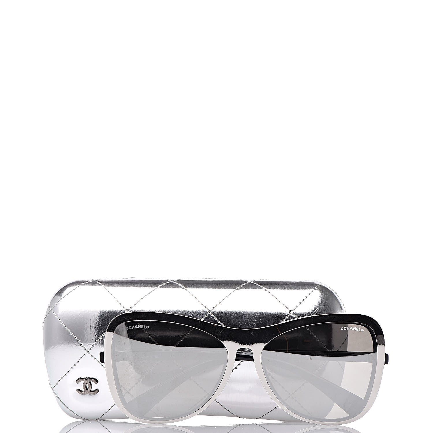 Chanel Clip On Sunglasses 71231A Black Mirror Grey 11 of 11