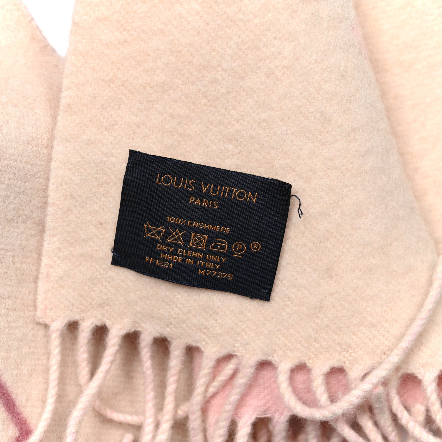 Louis Vuitton Cashmere Monogram Gradient Reykjavik Scarf Light Pink 3 of 3