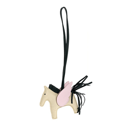 Hermes Milo Lambskin Grigri Rodeo Pegase Horse Bag Charm PM Nata Mauve Sylvestre Vert Cypress 1 of 5