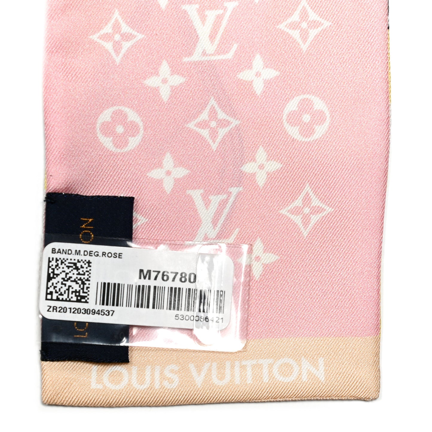 Silk Monogram Gradient By The Pool Bandeau Pink