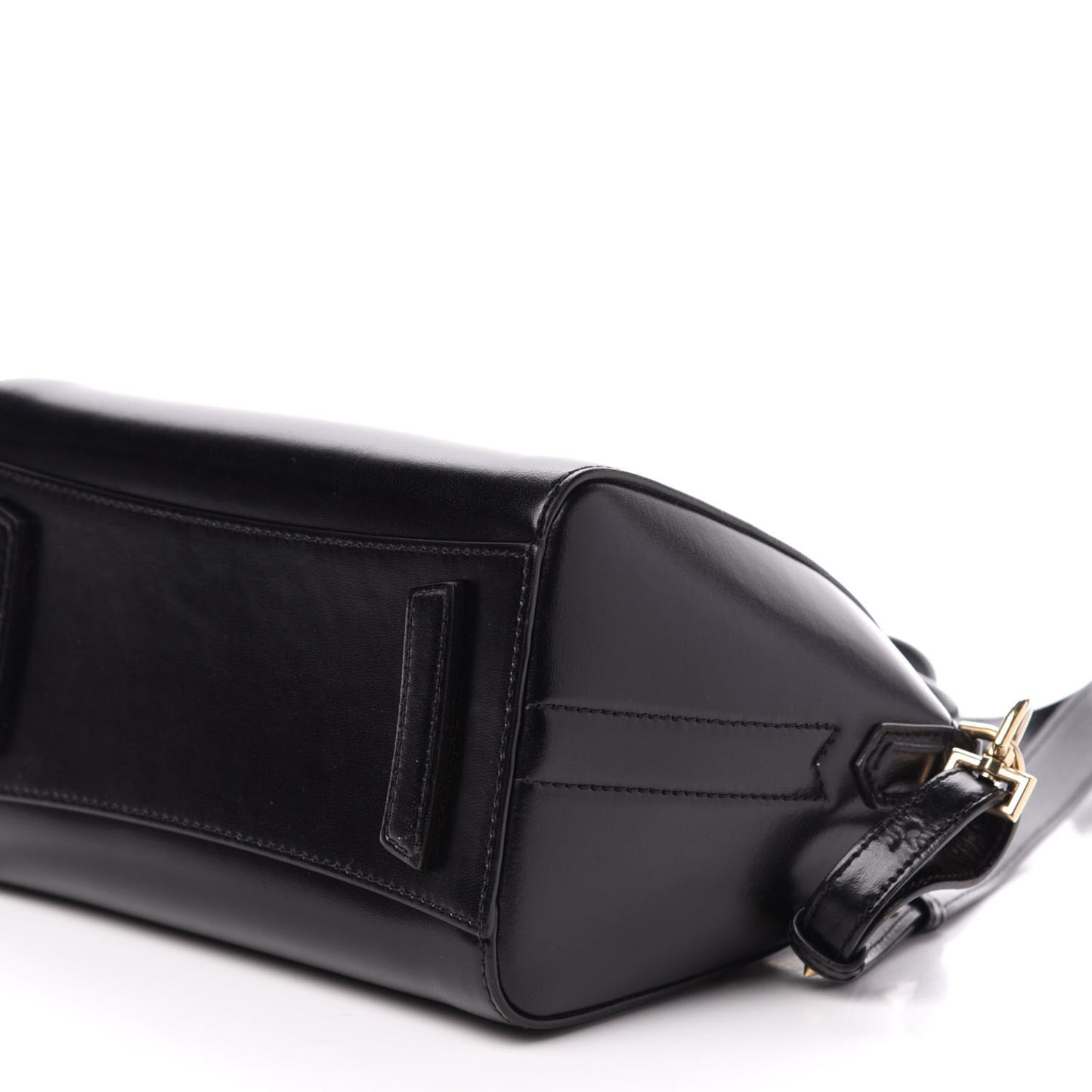 Shiny Lord Calfskin Mini Antigona Black