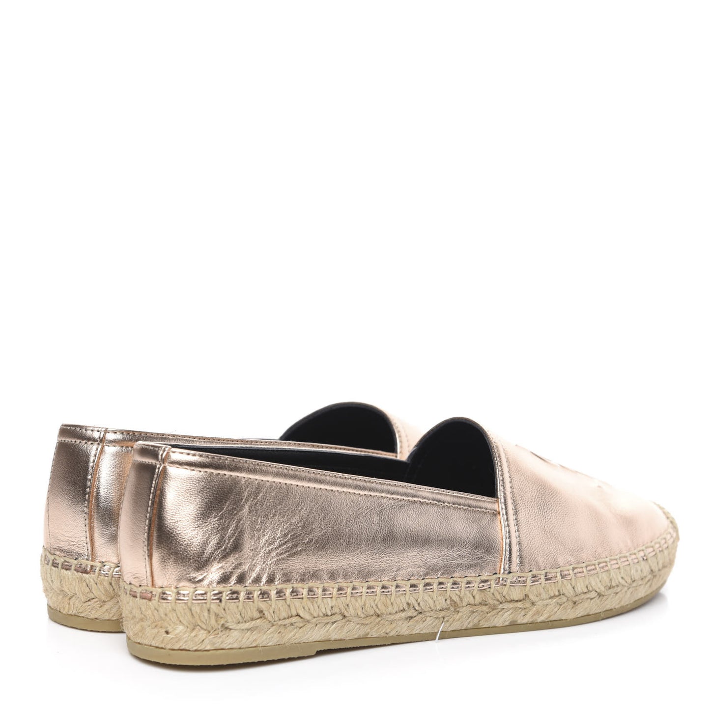 Metallic Lambskin Monogram Espadrilles 36.5 Blush