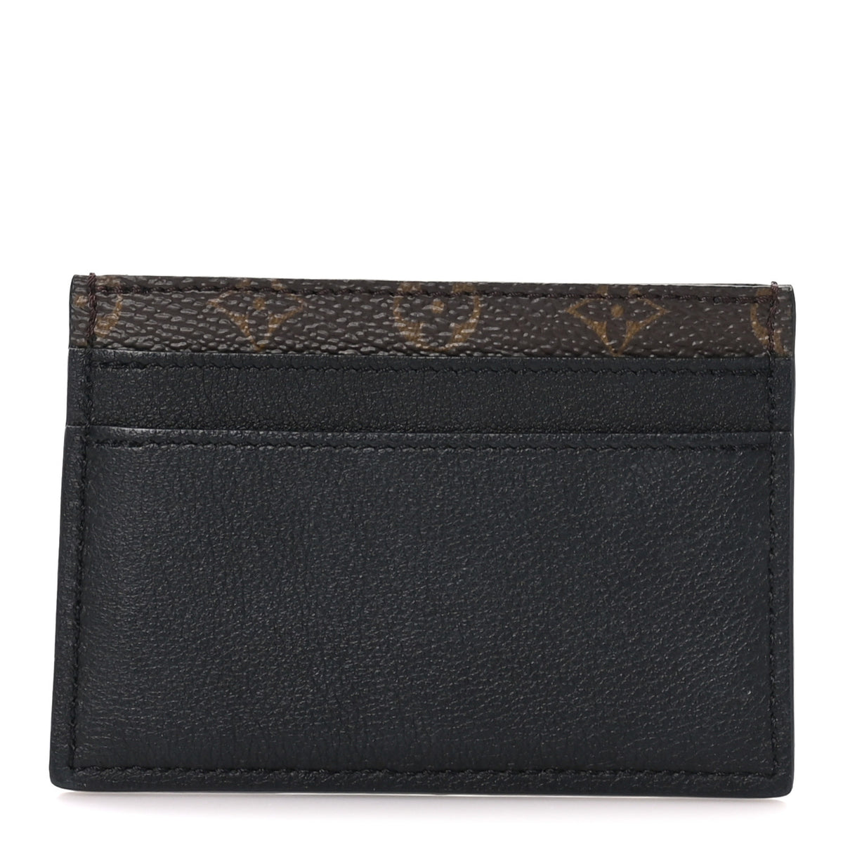 Louis Vuitton Calfskin Monogram Low Key Double Card Holder Black 1 of 7