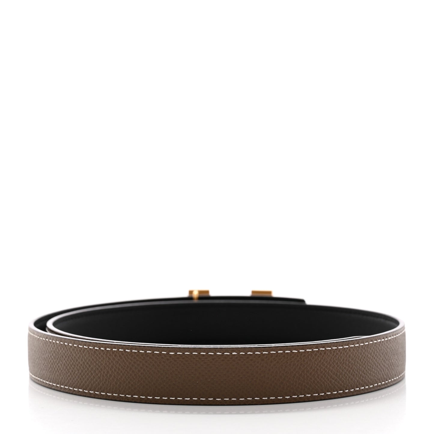 Swift Epsom 24mm Mini Constance H Belt 80/32 Black Etoupe