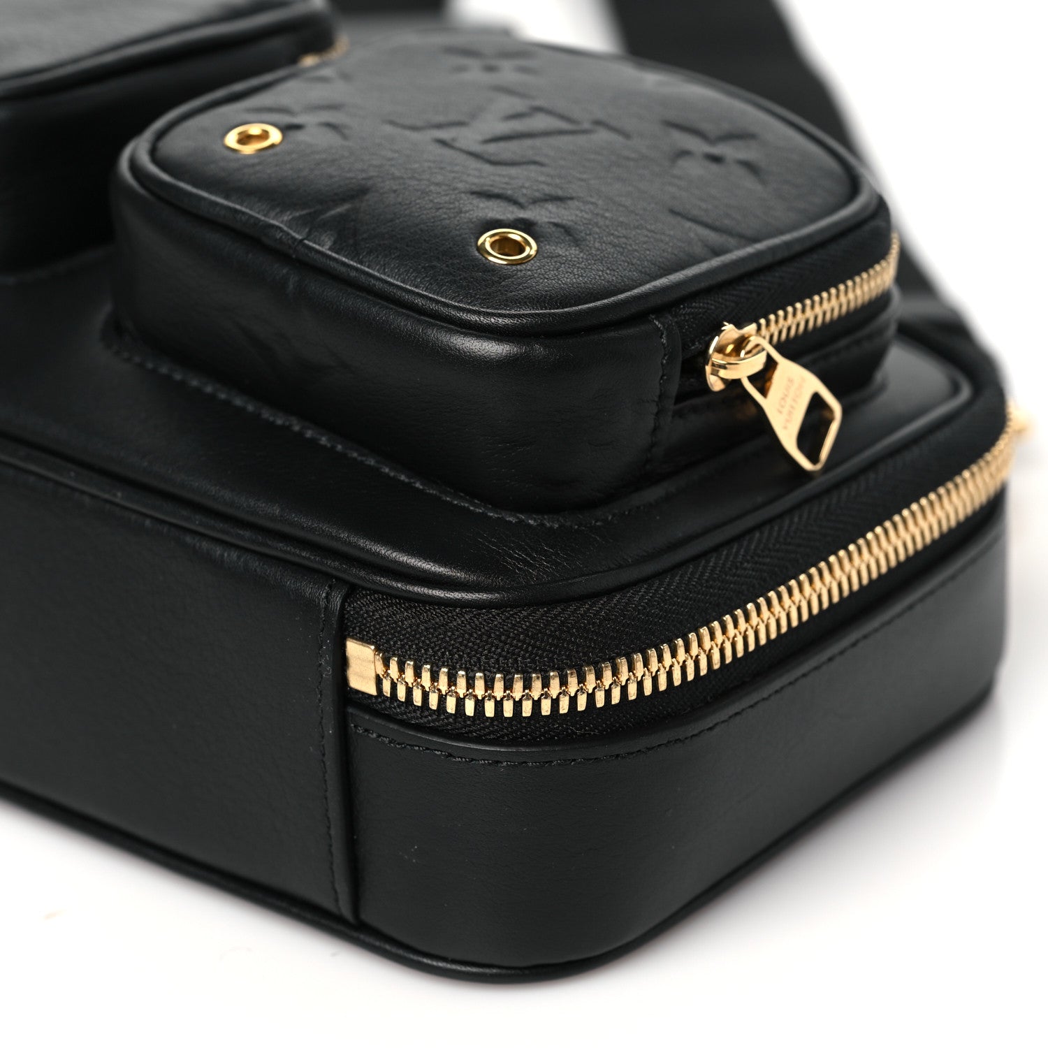 Louis Vuitton Calfskin Monogram Embossed Utility Crossbody Black 9 of 9