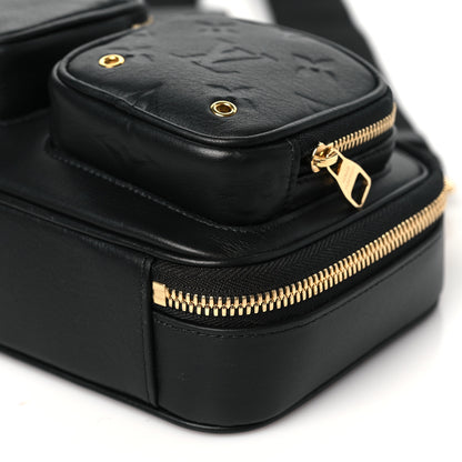 Louis Vuitton Calfskin Monogram Embossed Utility Crossbody Black 9 of 9