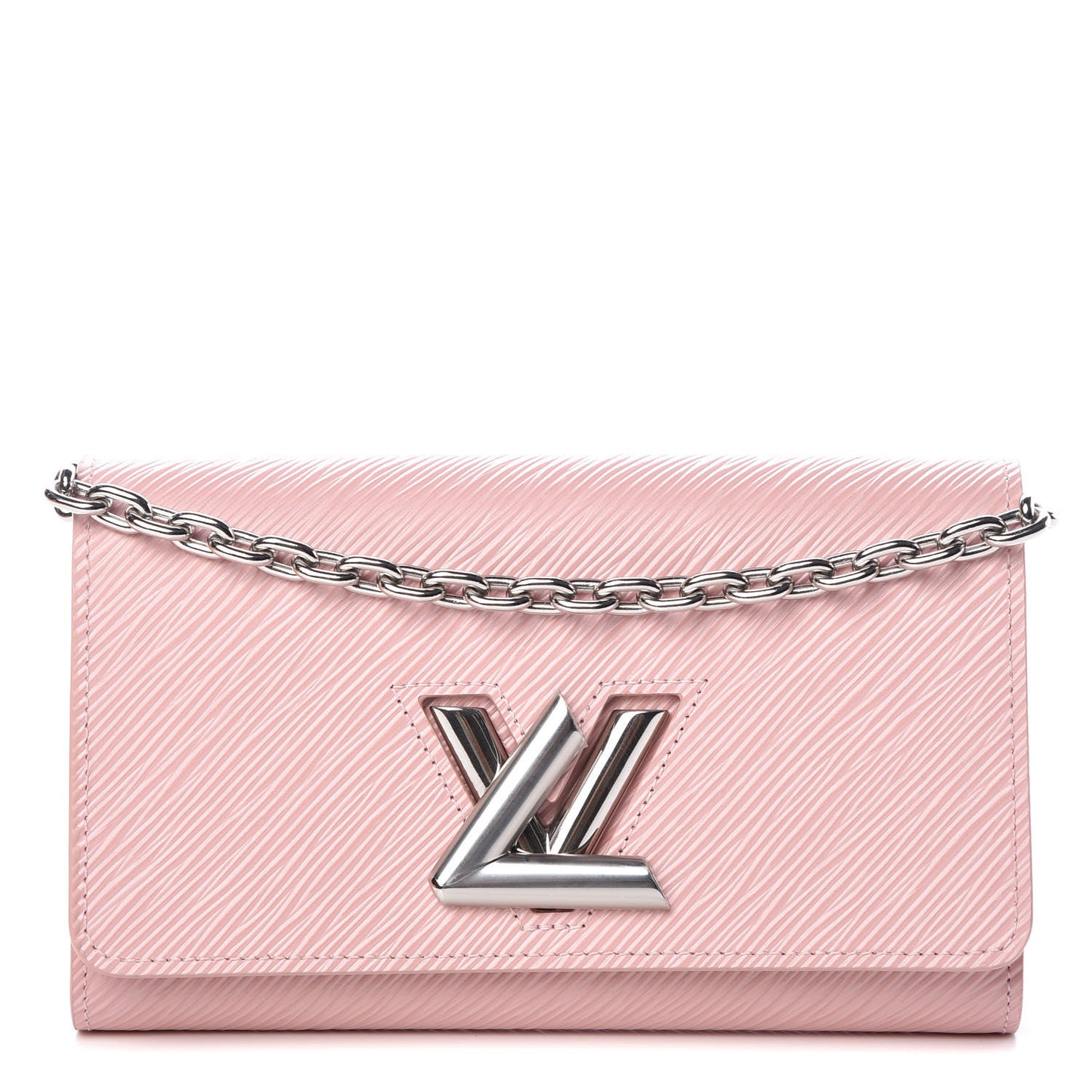 Epi Twist Chain Wallet Rose Ballerine