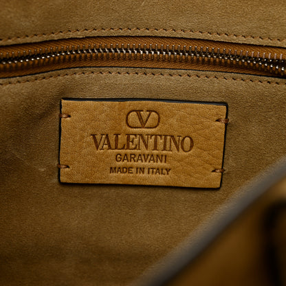 Valentino Garavani Suede Studded Mini Nellcote Shopping Tote Havana Beige 6 of 9