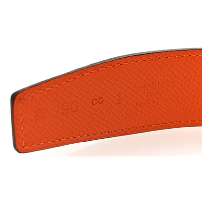 Hermes Swift Epsom 32mm Chaine D'Ancre Belt 90 36 Orange Rouge H 5 of 6