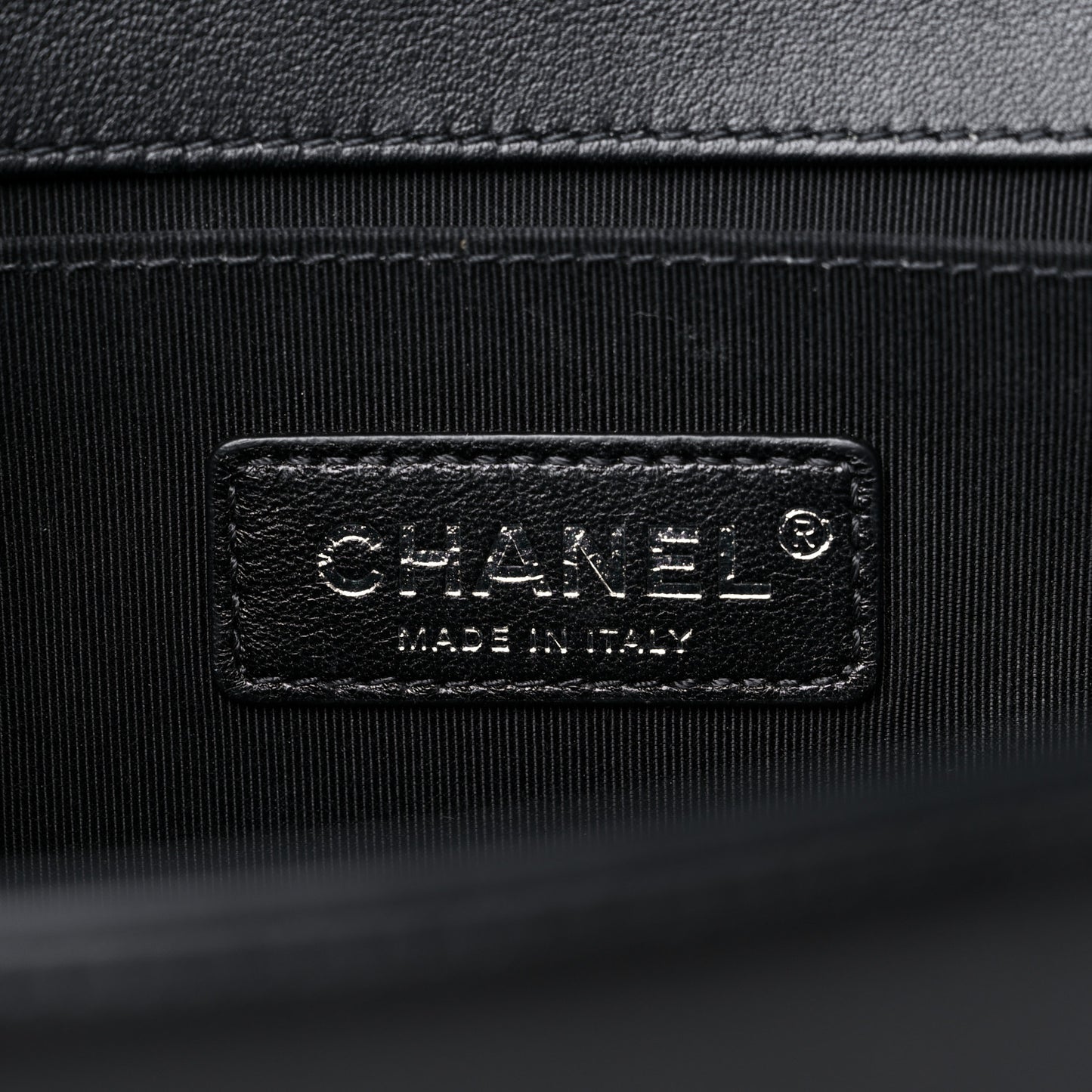 Lambskin Quilted Medium Boy Flap Black