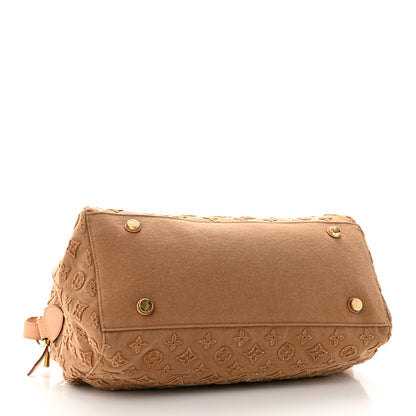 Louis Vuitton Denim Monogram Stone Speedy Bandouliere 35 Caramel 4 of 10