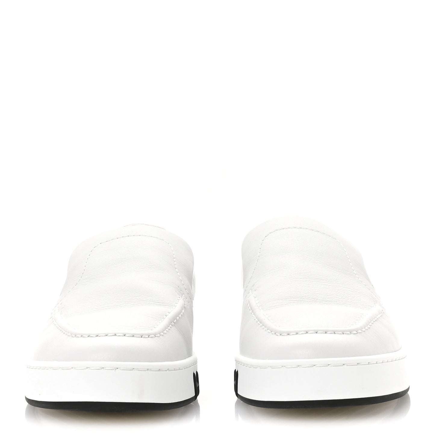 Calfskin Suede Goatskin Kiddy Slip On Sneakers 38 White