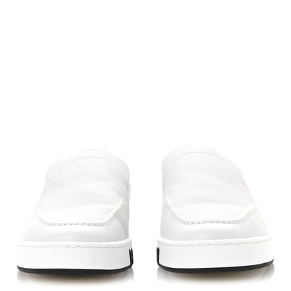Hermes Calfskin Suede Goatskin Kiddy Slip On Sneakers 38 White 3 of 9