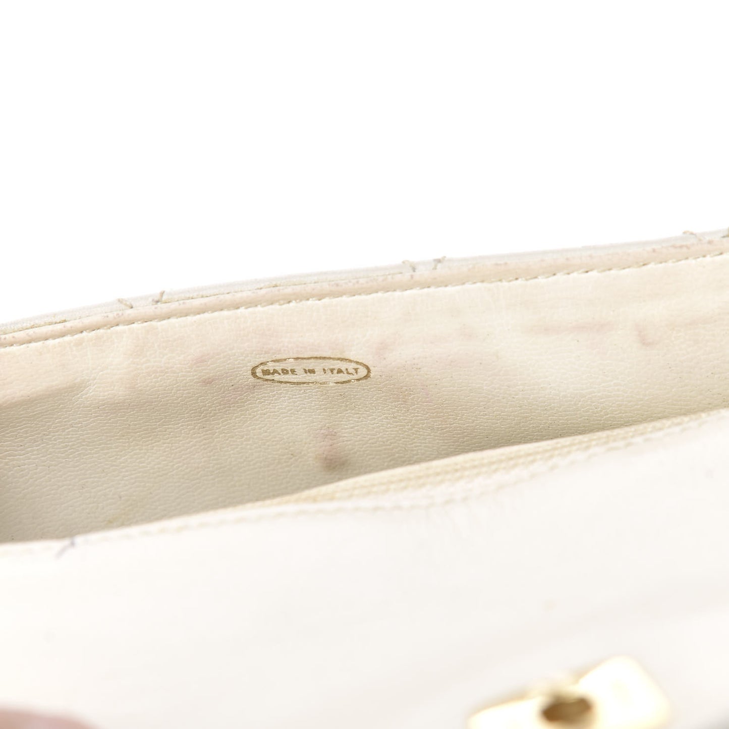 Lambskin Quilted Flap Waist Belt Bag White