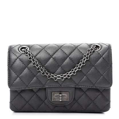 Chanel Sheepskin Quilted 2.55 Reissue Mini Flap Dark Grey 1 of 9