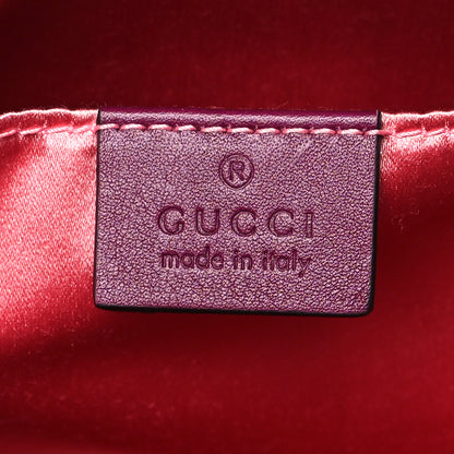 Gucci Velvet Matelasse Small GG Marmont Chain Shoulder Bag Fuchsia Violet Cyclamen 6 of 9