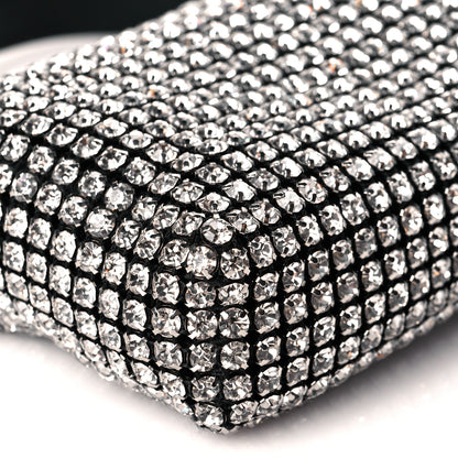 Alexander Wang Mesh Crystal Rhinestone Mini Heiress Pouch Black Silver 10 of 11