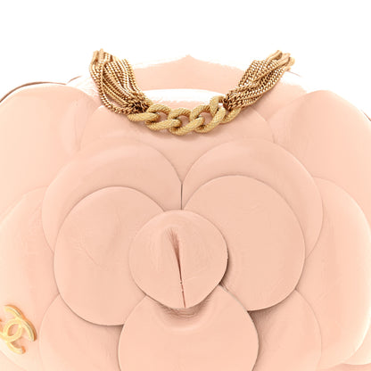Chanel Patent Lambskin Camellia Bouquet Clutch With Chain Light Pink 8 of 11