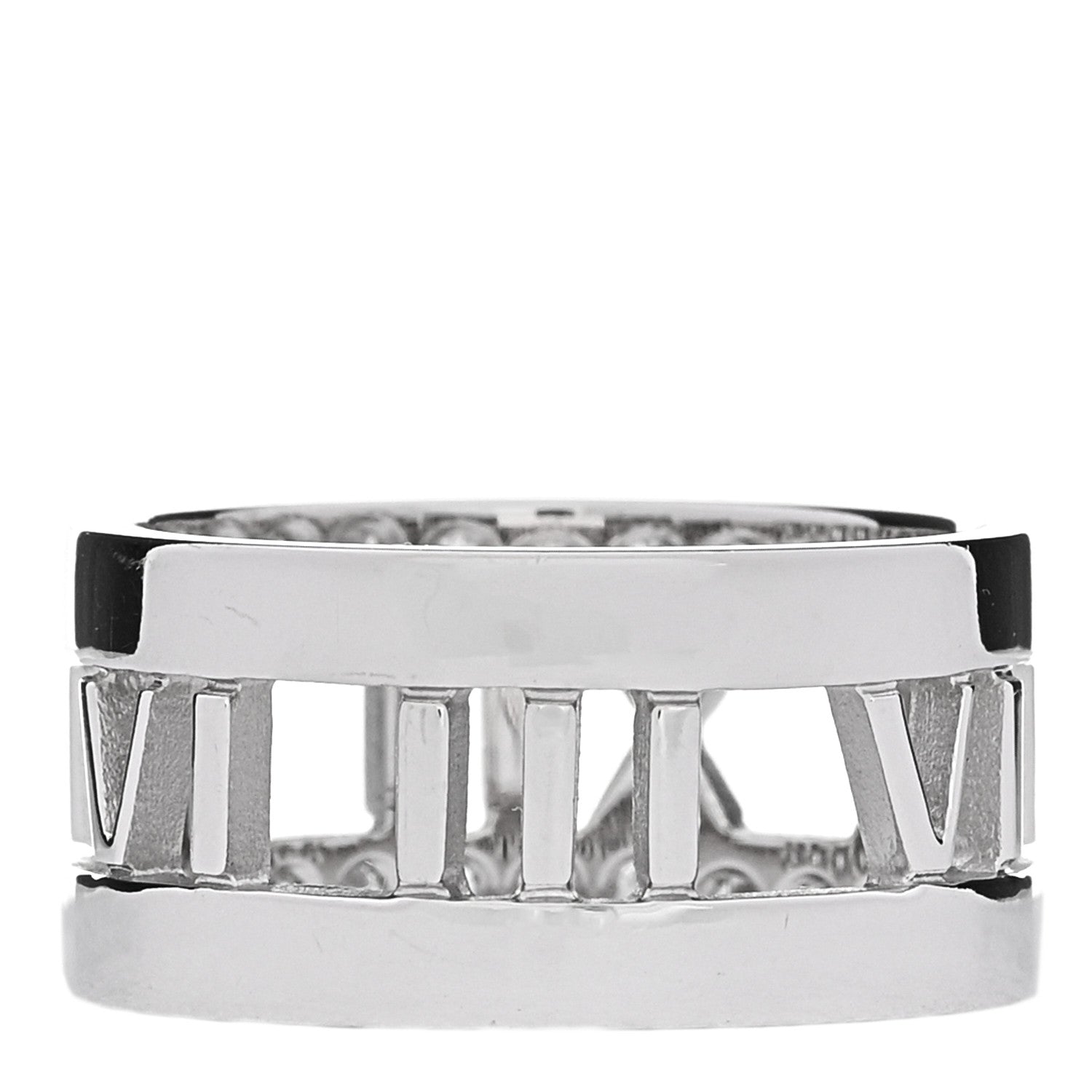 Tiffany 18K White Gold Diamond Wide Atlas Open Ring 49 5 3 of 5