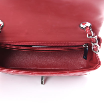 Chanel Patent Calfskin Quilted Mini Rectangular Flap Red 4 of 10