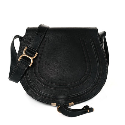 Chloe Calfskin Medium Marcie Round Crossbody Bag Black 1 of 16