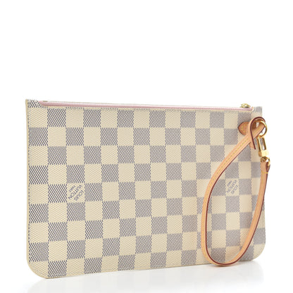 Louis Vuitton Damier Azur Neverfull MM GM Pochette Rose Ballerine 3 of 7