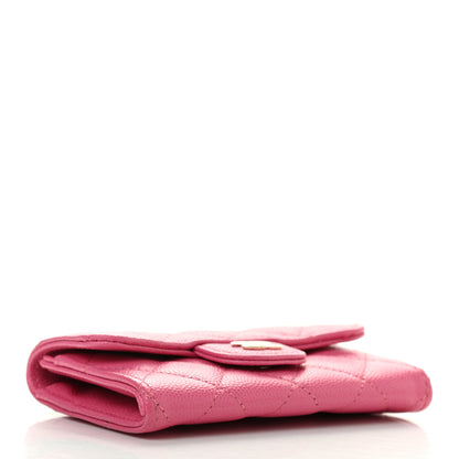 Chanel Caviar Quilted Flap Card Holder Pink 4 of 8