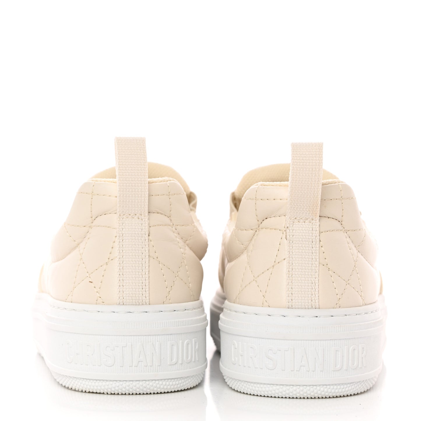 Cannage Quilted Womens Solar Slip On Sneakers 38 Off White