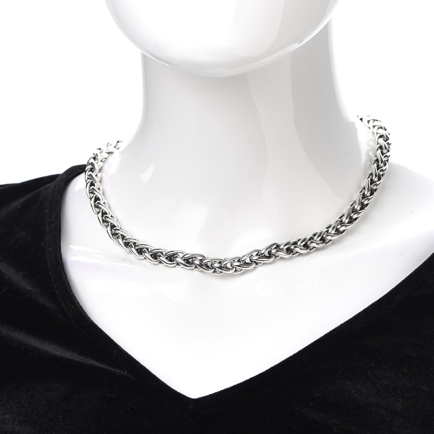 David Yurman Sterling Silver 14K Yellow Gold 6mm Wheat Chain Necklace 2 of 5