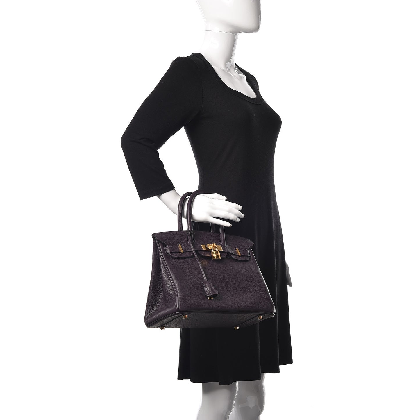 Taurillon Clemence Birkin 30 Raisin