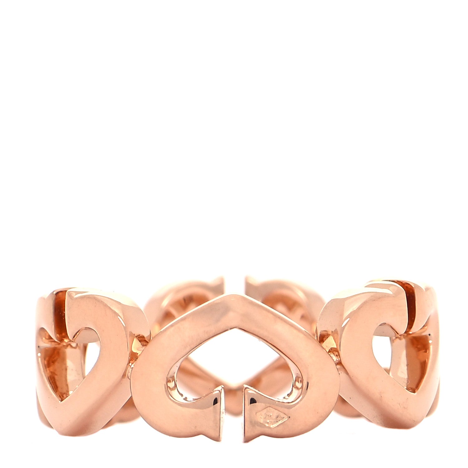 Cartier 18K Pink Gold Diamond Hearts and Symbols Ring 47 4 3 of 5