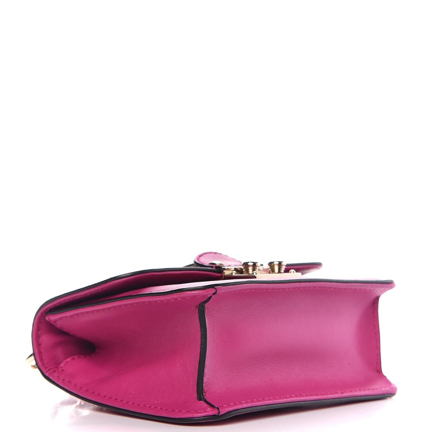 Valentino Garavani Vitello Mini Glam Lock Rockstud Flap Fuxia 4 of 6