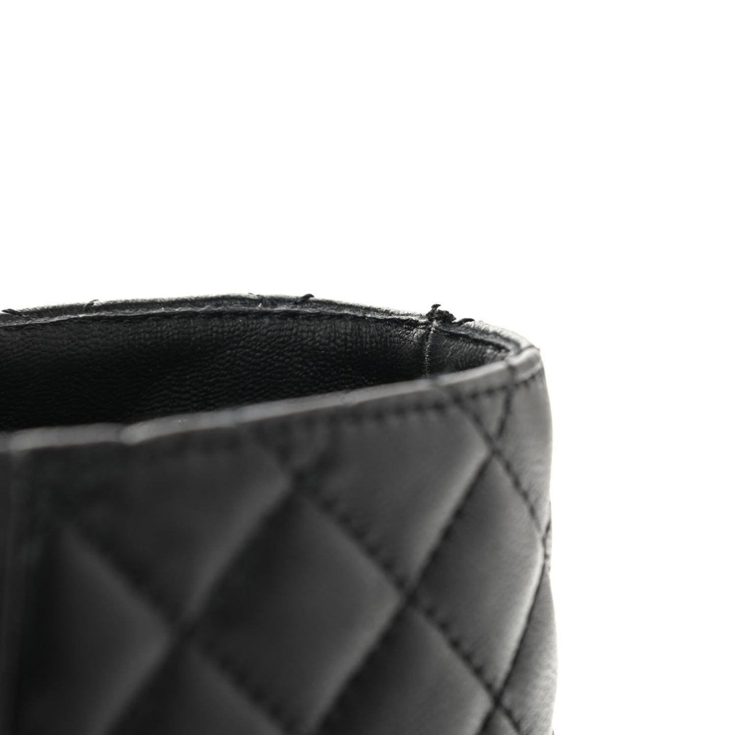 Shiny Lambskin Quilted Lace Up Combat Boots 38 Black