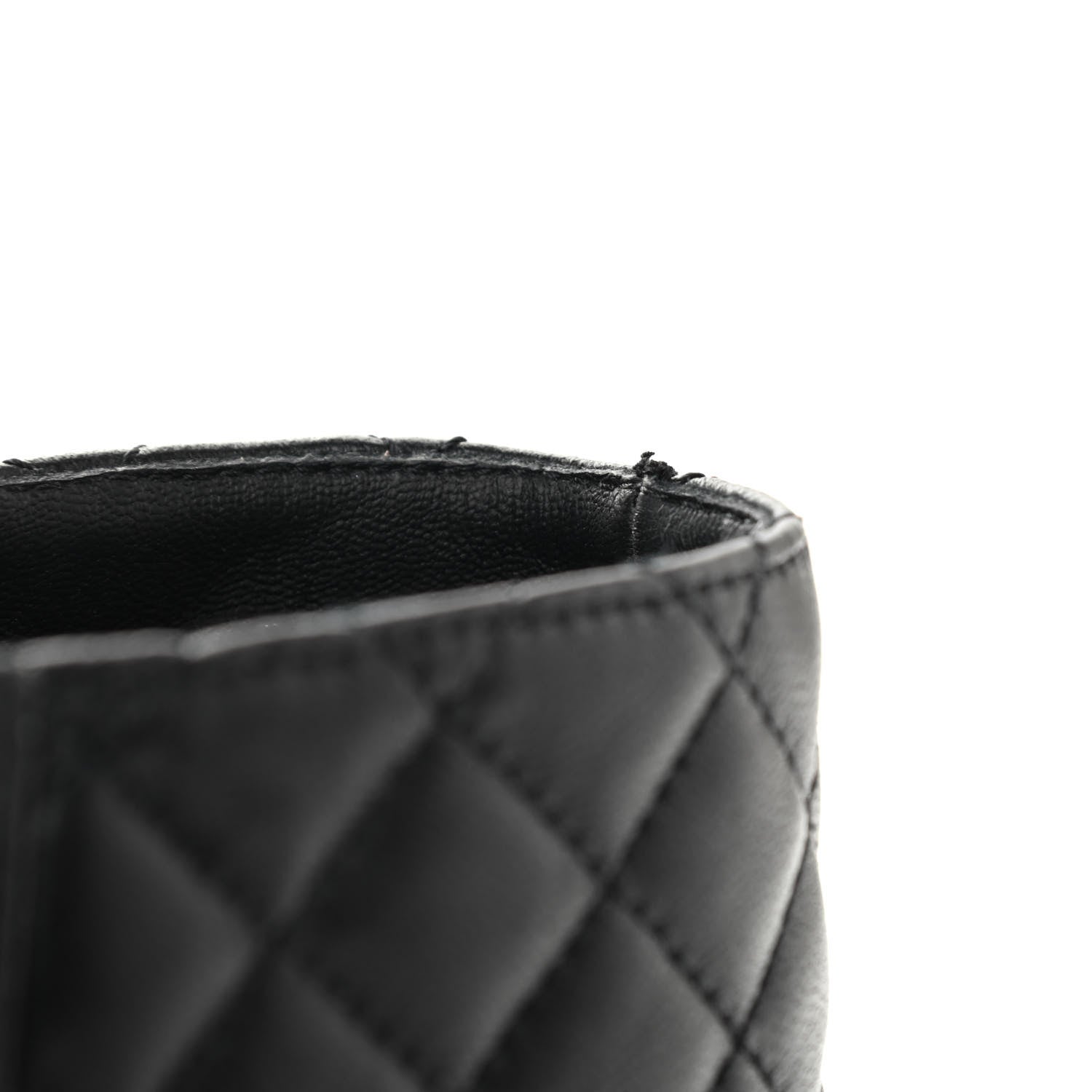 Chanel Shiny Lambskin Quilted Lace Up Combat Boots 38 Black 8 of 8