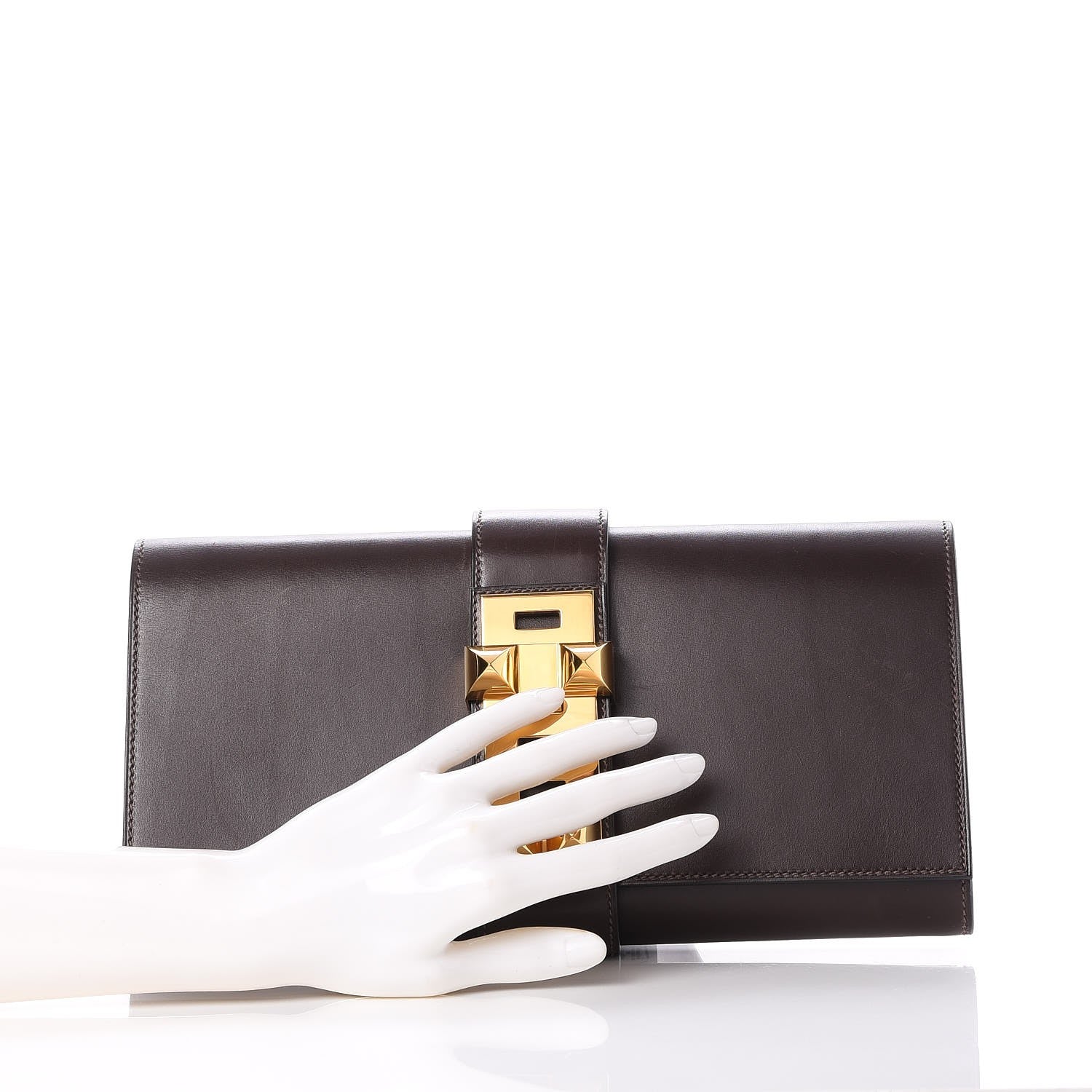 Hermes Box Medor 29 Clutch Chocolate 2 of 7